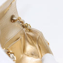 CHANEL Mini Matelasse 13 Chain Shoulder Bag Leather Gold CC Auth 156634SAM-27