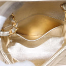 CHANEL Mini Matelasse 13 Chain Shoulder Bag Leather Gold CC Auth 156634SAM-29