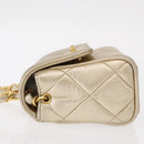 CHANEL Mini Matelasse 13 Chain Shoulder Bag Leather Gold CC Auth 156634SAM-6