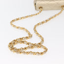 CHANEL Mini Matelasse 13 Chain Shoulder Bag Leather Gold CC Auth 156634SAM-10