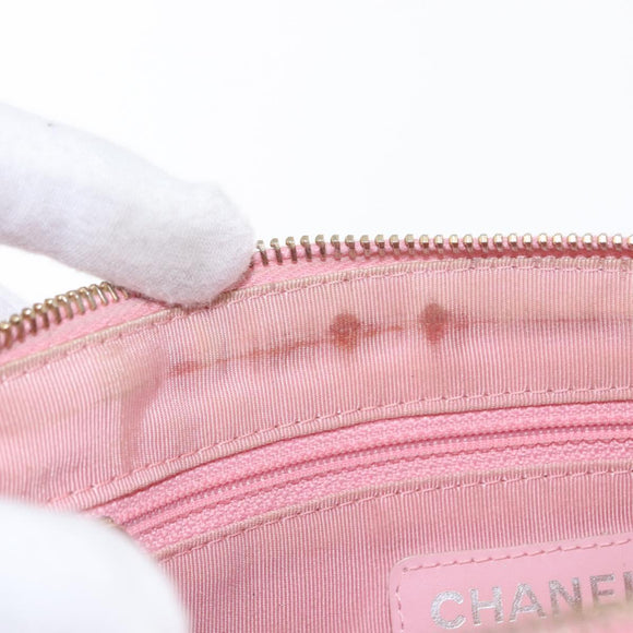 CHANEL Matelasse COCO Mark Chain Bag Caviar Skin Pink Gold CC Auth 156635SAM