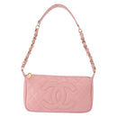 CHANEL Matelasse COCO Mark Chain Bag Caviar Skin Pink Gold CC Auth 156635SAM-3