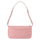 CHANEL Matelasse COCO Mark Chain Bag Caviar Skin Pink Gold CC Auth 156635SAM-4