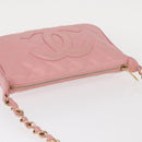 CHANEL Matelasse COCO Mark Chain Bag Caviar Skin Pink Gold CC Auth 156635SAM-8