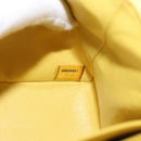 CHANEL Matelasse 25 Double Flap Chain Bag Lamb Skin Yellow CC Auth 156637SM-27