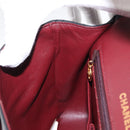 CHANEL Matelasse 25 Double Flap Chain Bag Lamb Skin Black Gold CC Auth 156638SAV-24