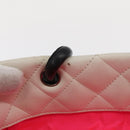 CHANEL Matelasse Medium Cambon Line Bag Calf Skin White Black CC Auth 156639V-10