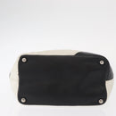 CHANEL Matelasse Medium Cambon Line Bag Calf Skin White Black CC Auth 156639V-13