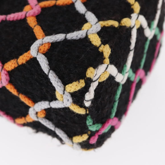 CHANEL Matelasse Chain Vanity Bag Tweed Multicolor Gold CC Auth 156640SM