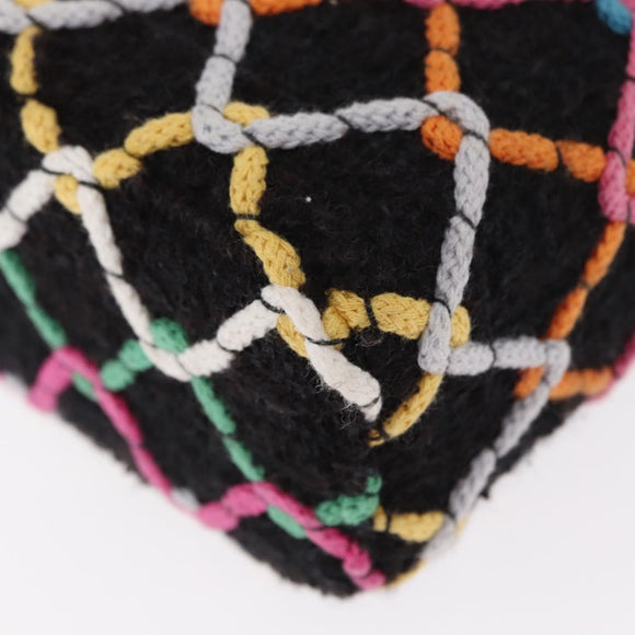 CHANEL Matelasse Chain Vanity Bag Tweed Multicolor Gold CC Auth 156640SM