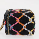 CHANEL Matelasse Chain Vanity Bag Tweed Multicolor Gold CC Auth 156640SM-5