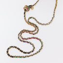 CHANEL Matelasse Chain Vanity Bag Tweed Multicolor Gold CC Auth 156640SM-8