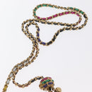 CHANEL Matelasse Chain Vanity Bag Tweed Multicolor Gold CC Auth 156640SM-15