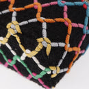 CHANEL Matelasse Chain Vanity Bag Tweed Multicolor Gold CC Auth 156641SM-17