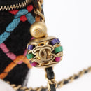 CHANEL Matelasse Chain Vanity Bag Tweed Multicolor Gold CC Auth 156641SM-20