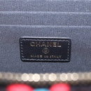 CHANEL Matelasse Chain Vanity Bag Tweed Multicolor Gold CC Auth 156641SM-22