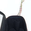 CHANEL Matelasse Chain Vanity Bag Tweed Multicolor Gold CC Auth 156641SM-23