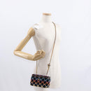 CHANEL Matelasse Chain Vanity Bag Tweed Multicolor Gold CC Auth 156641SM-27