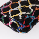 CHANEL Matelasse Chain Shoulder Bag Tweed Multicolor Gold CC Auth 156642SM-14