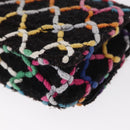 CHANEL Matelasse Chain Shoulder Bag Tweed Multicolor Gold CC Auth 156642SM-15