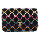 CHANEL Matelasse Chain Shoulder Bag Tweed Multicolor Gold CC Auth 156642SM-3
