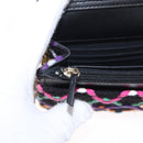 CHANEL Matelasse Chain Shoulder Bag Tweed Multicolor Gold CC Auth 156642SM-25