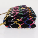 CHANEL Matelasse Chain Shoulder Bag Tweed Multicolor Gold CC Auth 156642SM-6