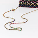 CHANEL Matelasse Chain Shoulder Bag Tweed Multicolor Gold CC Auth 156642SM-8