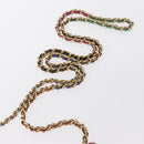 CHANEL Matelasse Chain Shoulder Bag Tweed Multicolor Gold CC Auth 156642SM-9