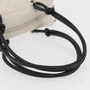 CHANEL Matelasse Bowling Bag Cambon Line Calf Skin White Black CC Auth 156643V-7