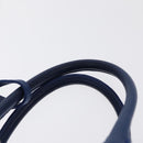 SAINT LAURENT Baby Cabas Hand Bag Leather 2way Blue Gold Auth 156644V-15