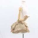 PRADA Race Hand Bag Leather Gold Auth 156645SAM-25