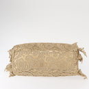 PRADA Race Hand Bag Leather Gold Auth 156645SAM-5