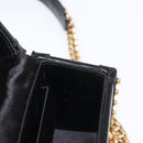 PRADA Chain Mini Trunk Shoulder Bag Enamel Black Gold Auth 156646V-22
