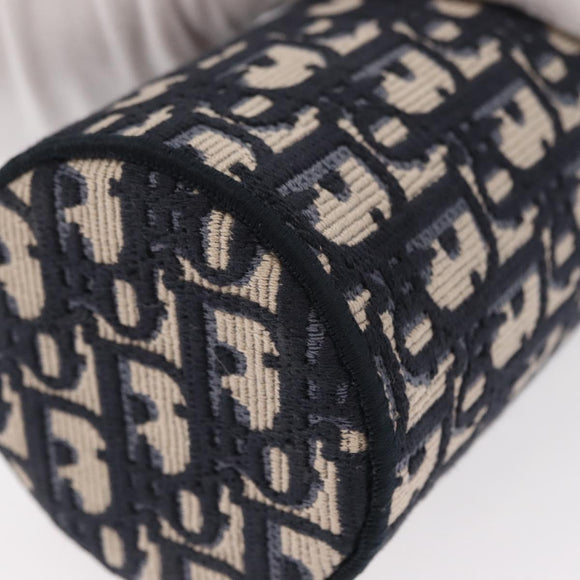Christian Dior Trotter Canvas Oblique Fragrance Case Vanity Navy Auth 156648M