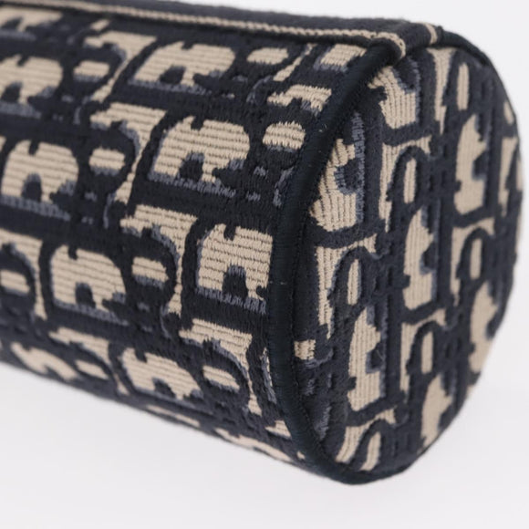 Christian Dior Trotter Canvas Oblique Fragrance Case Vanity Navy Auth 156648M