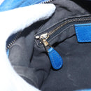 BALENCIAGA The Giant Town Hand Bag Leather 2way Blue Gold 285434 Auth 156649V-18