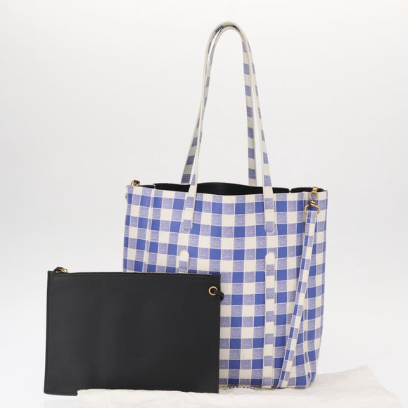 BALENCIAGA Everyday Tote XS Tote Bag Leather 2way Blue Gold 489813 Auth 156650