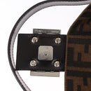 FENDI Zucca Canvas Mamma Baguette Shoulder Bag Black Brown Auth 156651SAM-20