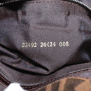 FENDI Zucca Canvas Mamma Baguette Shoulder Bag Black Brown Auth 156651SAM-11