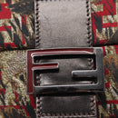 FENDI Zucca Canvas Mamma Baguette Shoulder Bag Brown Auth 156653SAM-19