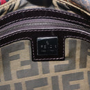 FENDI Zucca Canvas Mamma Baguette Shoulder Bag Brown Auth 156653SAM-21