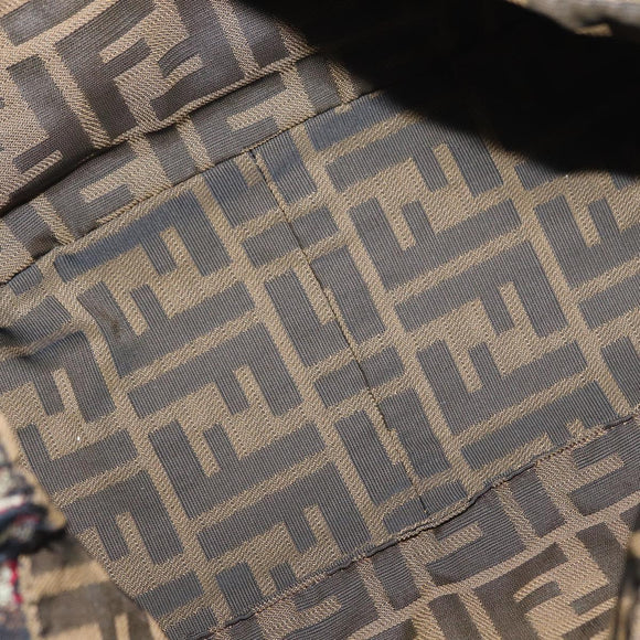 FENDI Zucca Canvas Mamma Baguette Shoulder Bag Brown Auth 156653SAM