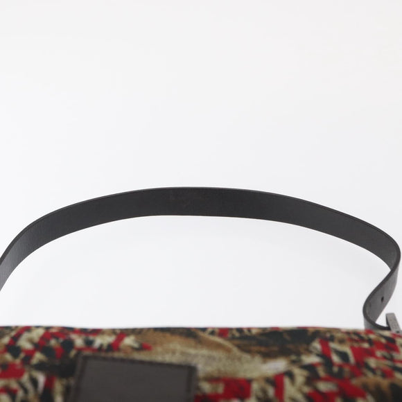 FENDI Zucca Canvas Mamma Baguette Shoulder Bag Brown Auth 156653SAM