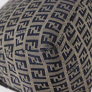 FENDI Zucchino Canvas Mamma Baguette Shoulder Bag Navy Silver Auth 156654V-12