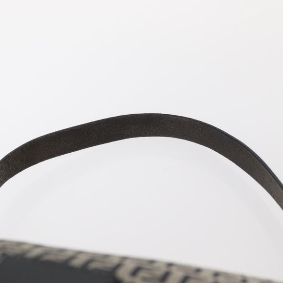 FENDI Zucchino Canvas Mamma Baguette Shoulder Bag Navy Silver Auth 156654V