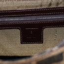 FENDI Zucca Canvas Mamma Baguette Shoulder Bag Black Brown Auth 156656V-15