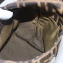 FENDI Zucca Canvas Mamma Baguette Shoulder Bag Black Brown Auth 156656V-18