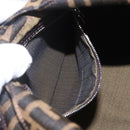 FENDI Zucca Canvas Mamma Baguette Shoulder Bag Black Brown Auth 156656V-20