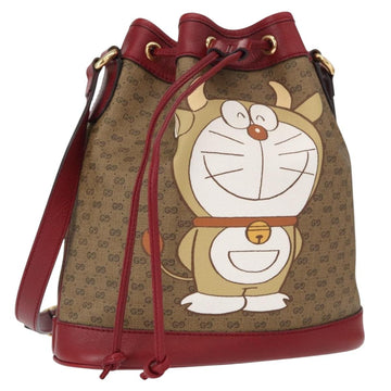 GUCCI Micro GG Supreme Doraemon Collaboration Bag PVC 625216 Auth 156657SAM